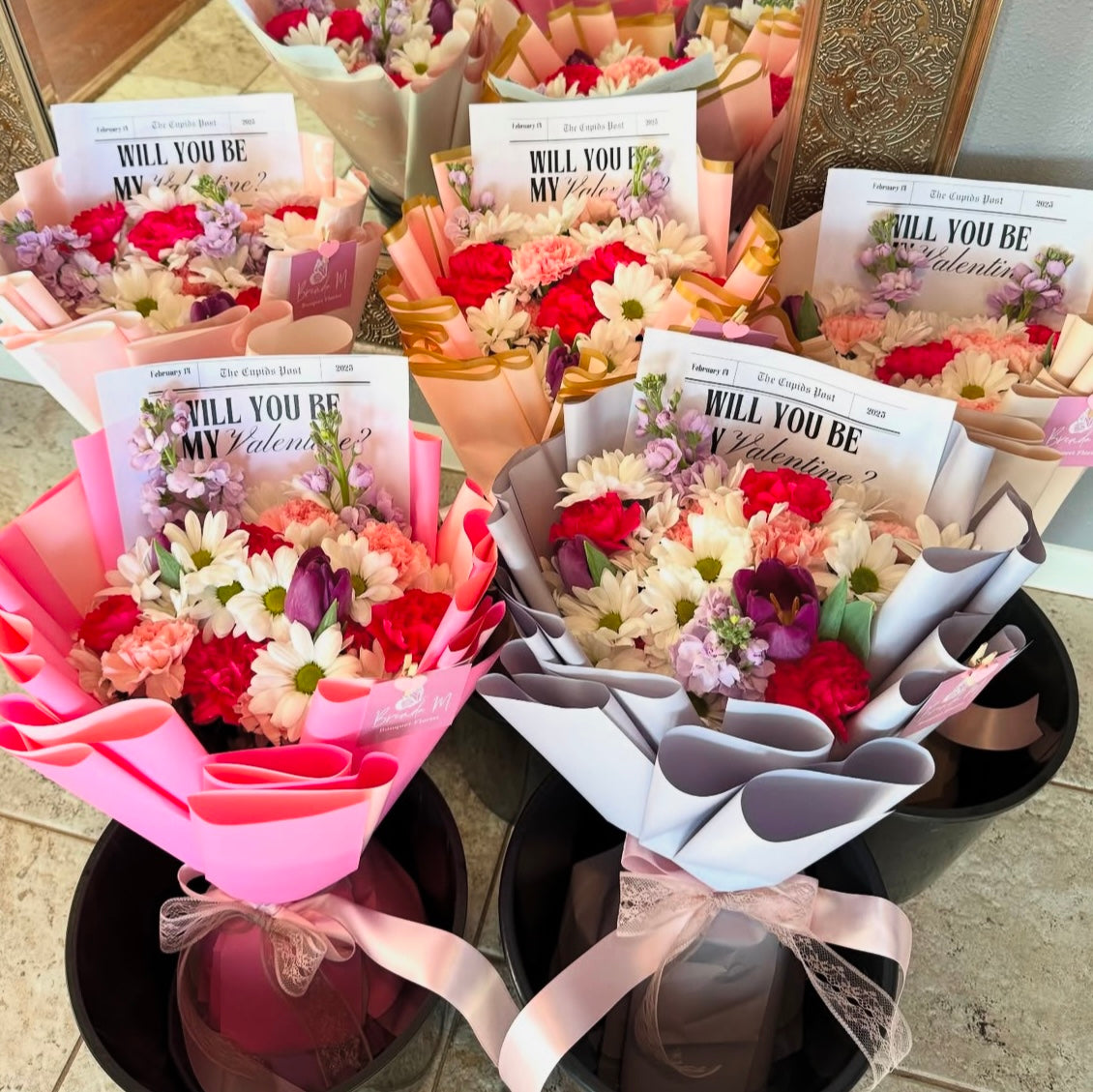 Valentine's Freestyle Mixed Bouquets