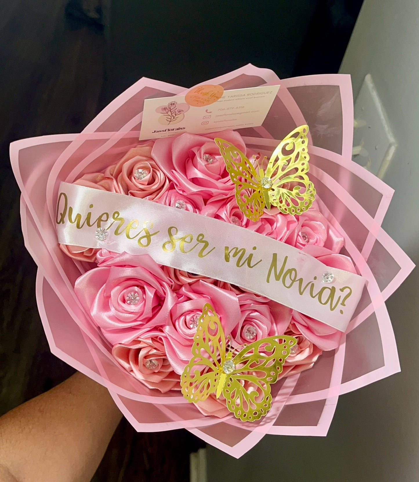 Quieres ser mi novia ribbon Roses