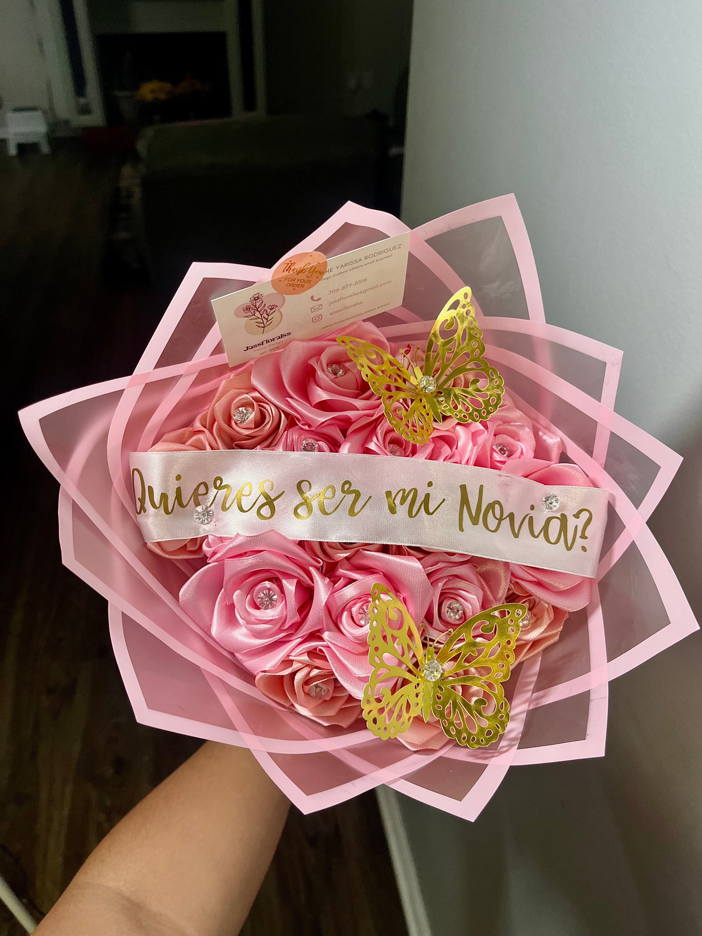 Quieres ser mi novia ribbon Roses