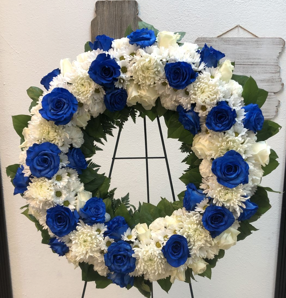 Blue Rose Wreath