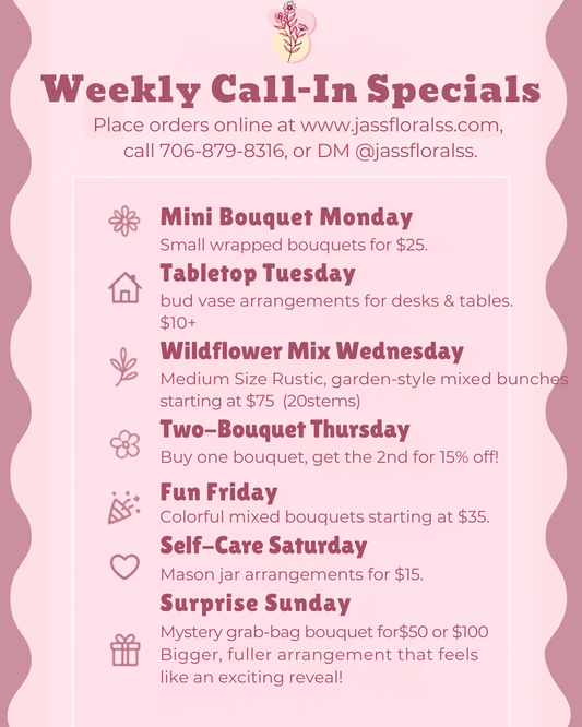 Weekly Call-In Specials of the Day